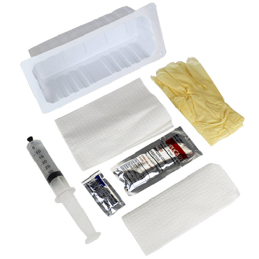 Dynarex Foley Catheter Insertion Tray with 10cc Prefilled Syringe